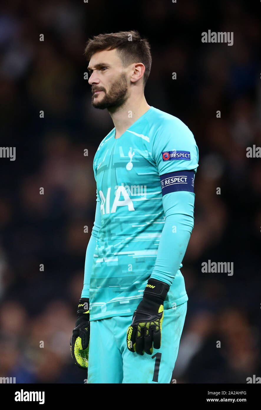 Tottenham Hotspur portiere Hugo Lloris durante la UEFA Champions League a Tottenham Hotspur Stadium, Londra. Foto Stock
