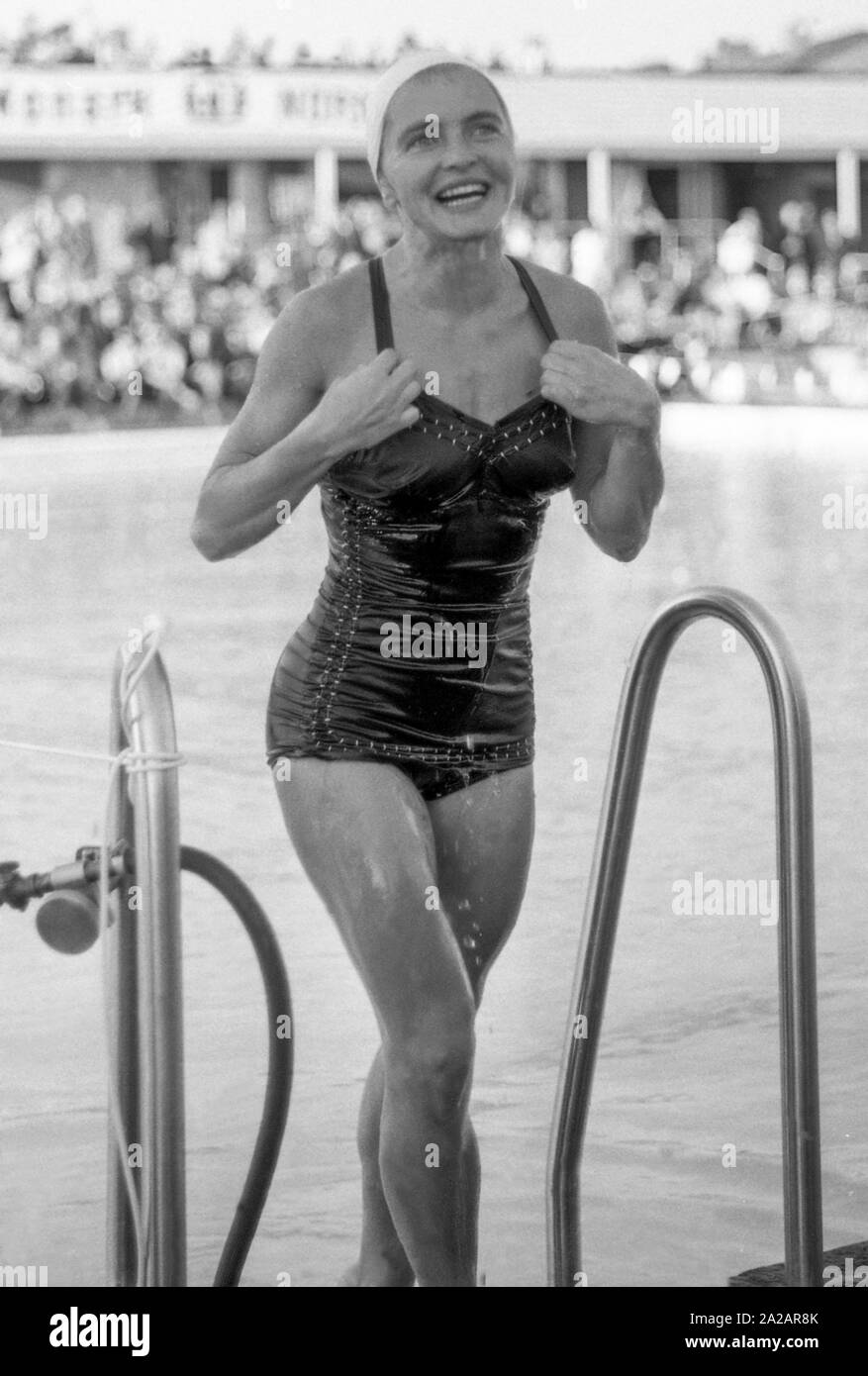 BIRTE HANSSON EKBERG Dansk Swedish Danish diver uniti ai Giochi Olimpici a Roma 1960 Foto Stock