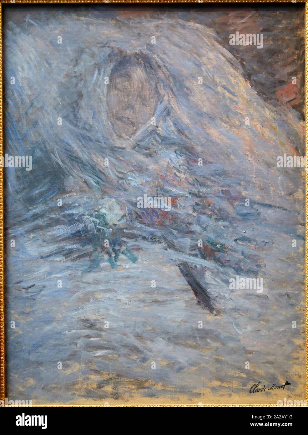 '''Camille figlio sus lit de mort", 1879, Claude Monet (1840-1926), il Musée d'Orsay, Parigi, Francia, Europa Foto Stock
