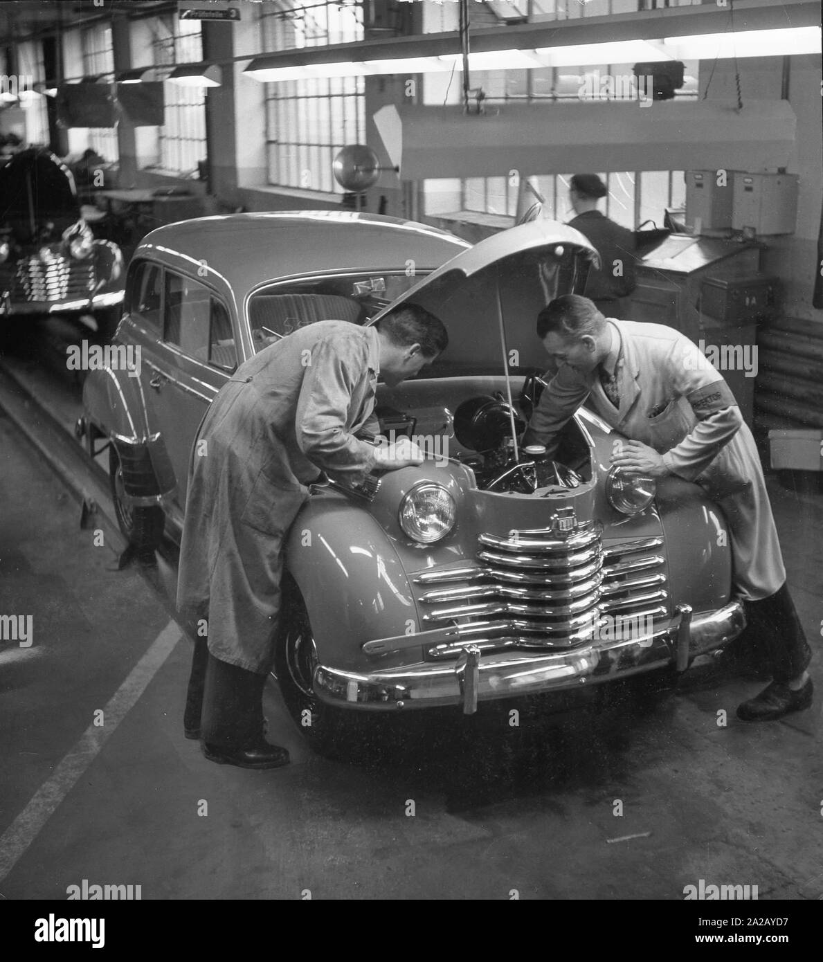 La produzione di auto a Opel in Ruesselsheim. Foto Stock
