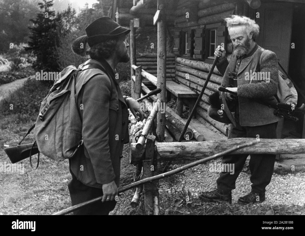 Hunter a caccia nei pressi di Oberammergau. Foto Stock