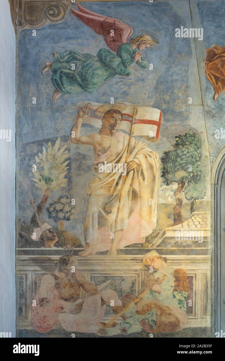 La Risurrezione, affresco di Andrea di Bartolo, Andrea del Castagno, 1447, Sant'Apollonia, Firenze, Toscana, Italia, Europa Foto Stock