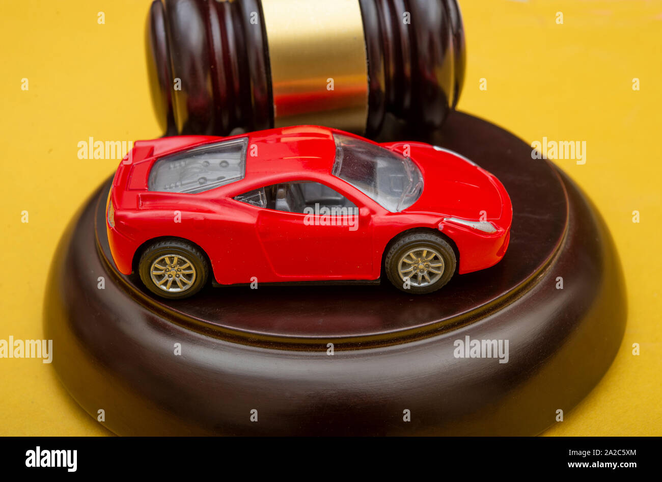 Tema della guida e della legge, auto il concetto di protezione Foto Stock