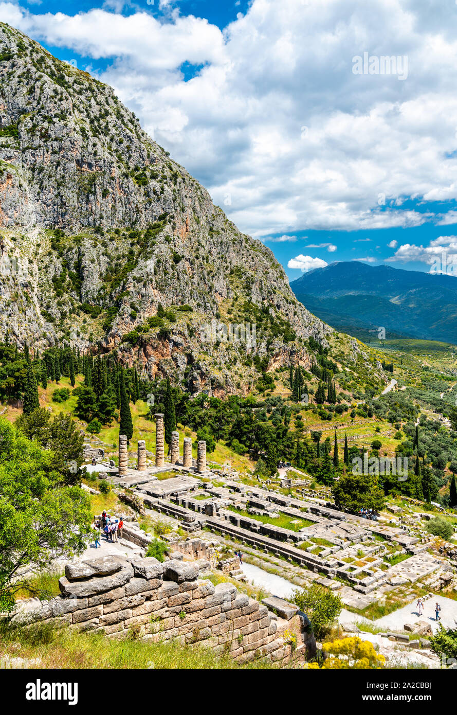 Sito archeologico di Delfi in Grecia Foto Stock