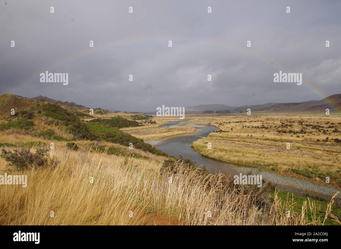 Rainbow. Te Araroa Trail. Isola del Sud. Nuova Zelanda Foto Stock