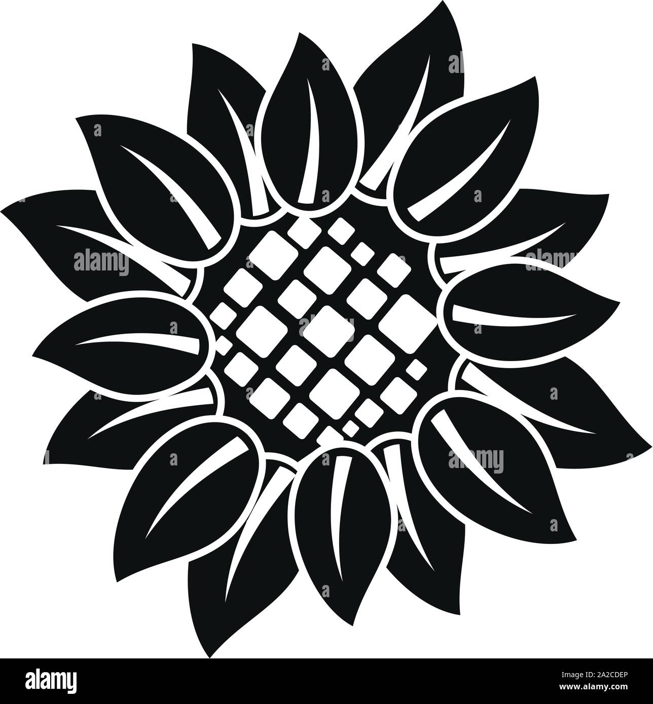 Natura icona di semi di girasole. Semplice illustrazione della natura di girasole icona vettoriali per il web design isolato su sfondo bianco Illustrazione Vettoriale