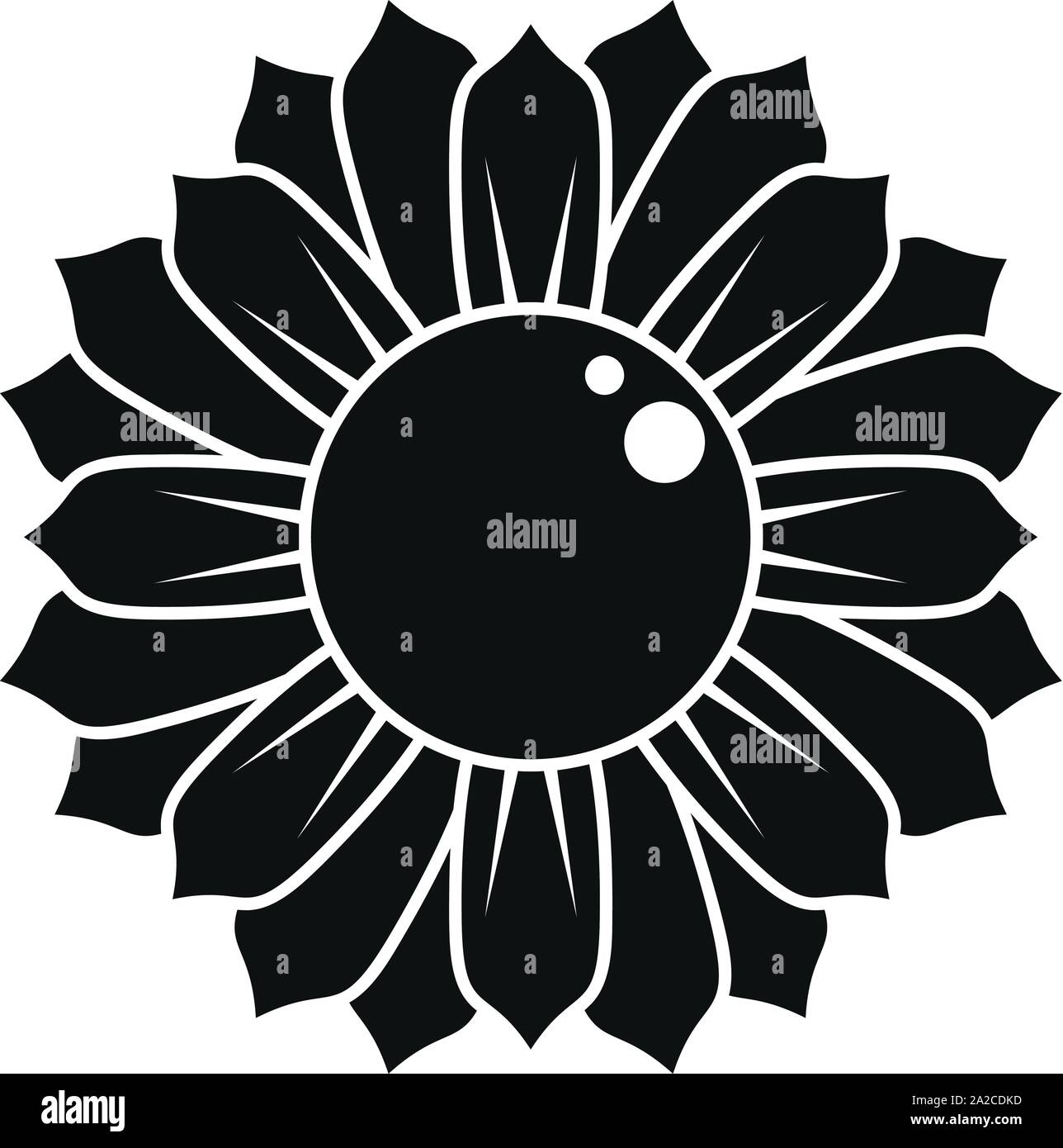 Icona di semi di girasole. Semplice illustrazione dei semi di girasole icona vettore per il web design isolato su sfondo bianco Illustrazione Vettoriale