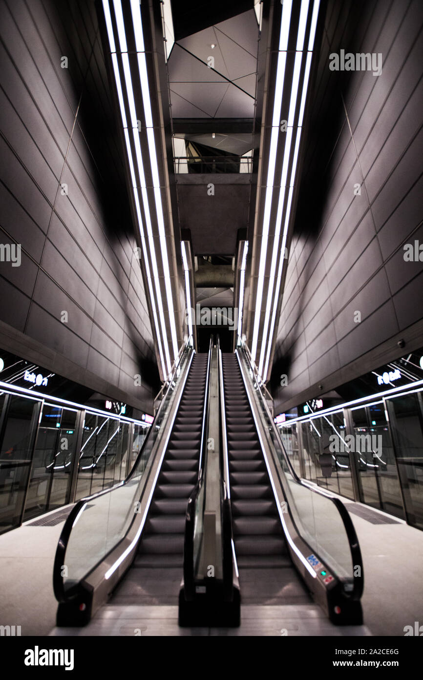 M3 è Cityringen Metro Copenaghen la nuova linea della metropolitana che è a 15,5 km ferrovia sotterranea con 17 nuove di zecca stazioni in Copenhagen. (Photo credit: Gonzales foto - Astrid Maria Rasmussen). Foto Stock