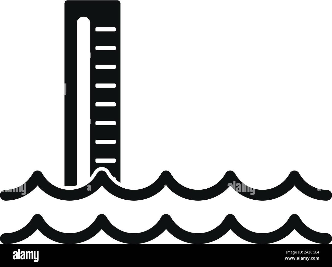Acqua di inondazione icona. Semplice illustrazione di acqua di inondazione icona vettoriali per il web design isolato su sfondo bianco Illustrazione Vettoriale