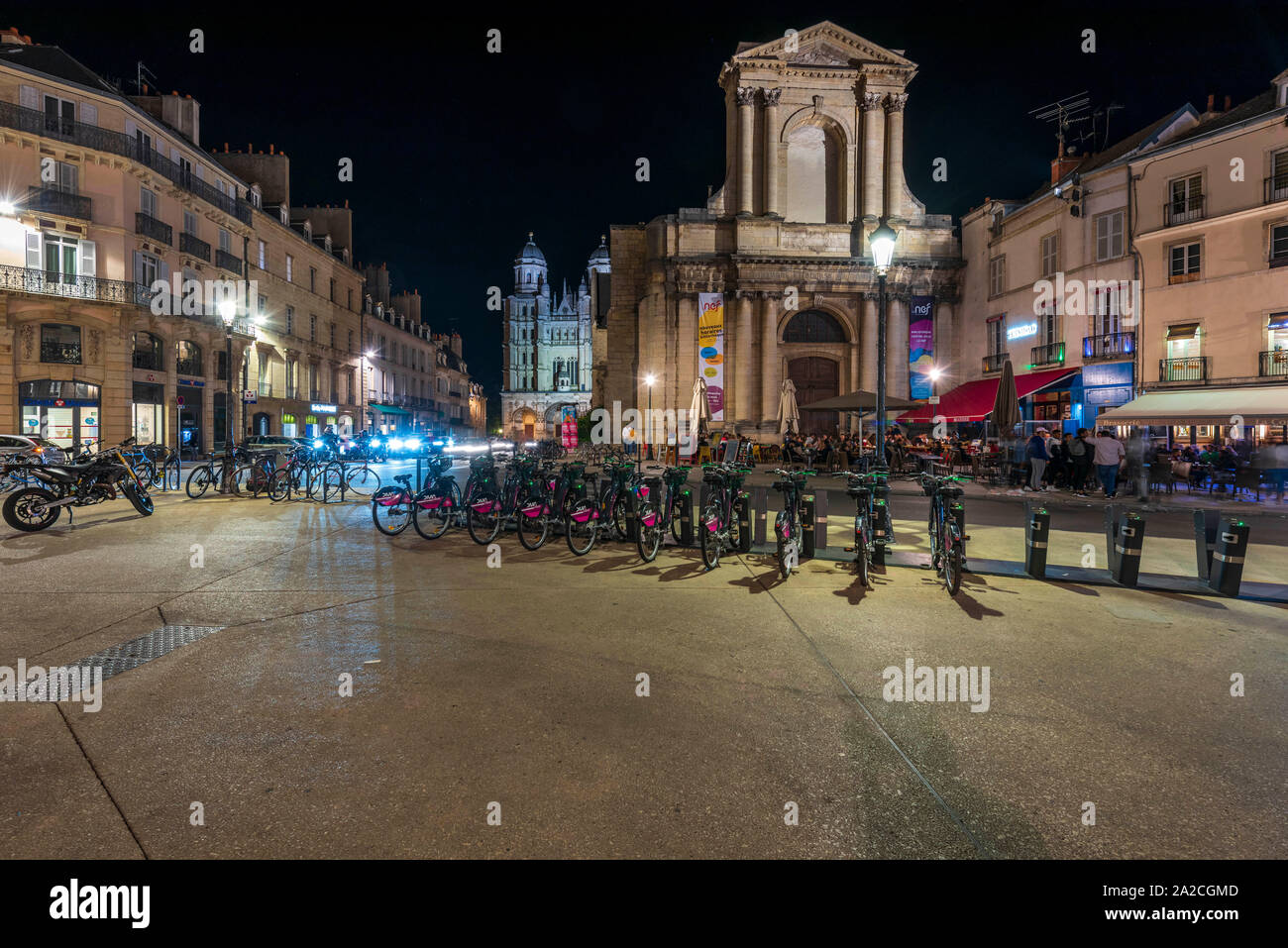 Place du Theatre, Dijon, Francia. Foto Stock