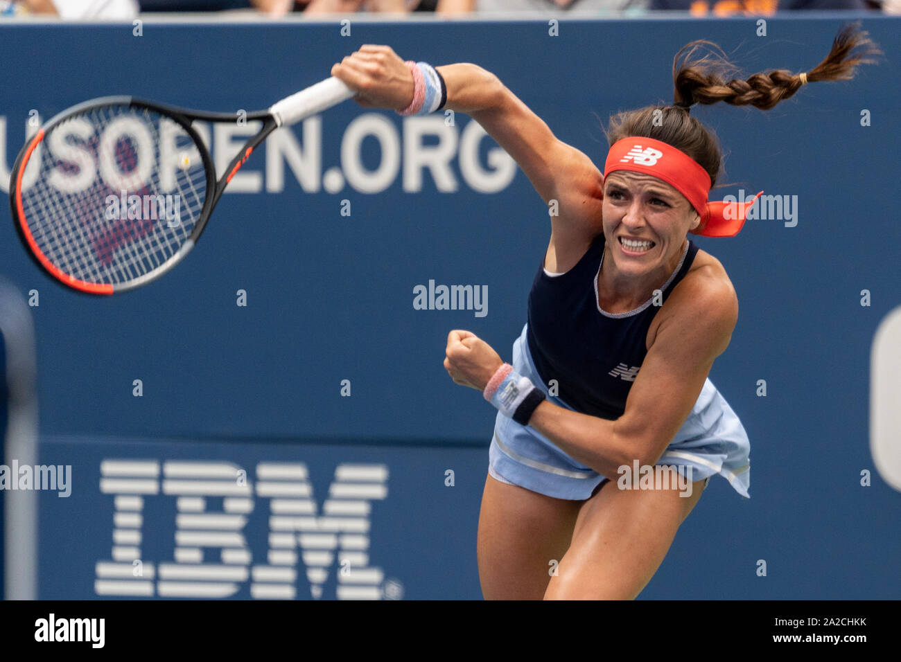 Nicole Gibbs USA di competere nel primo round del 2019 US Open Tennis Foto Stock