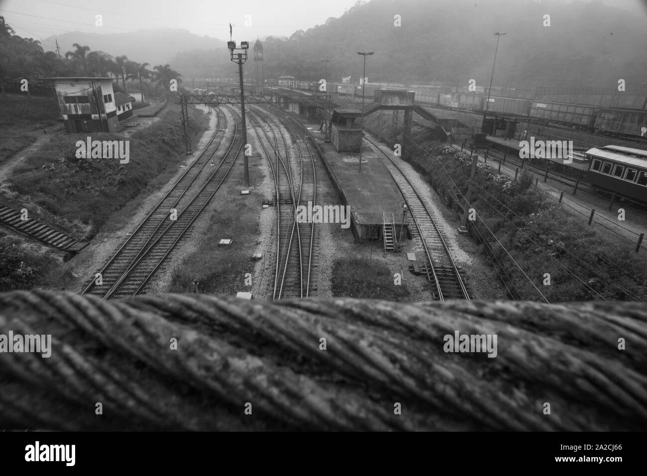 Le ferrovie di Paranapiacaba, abbandonato il villaggio britannico in Brasile Foto Stock