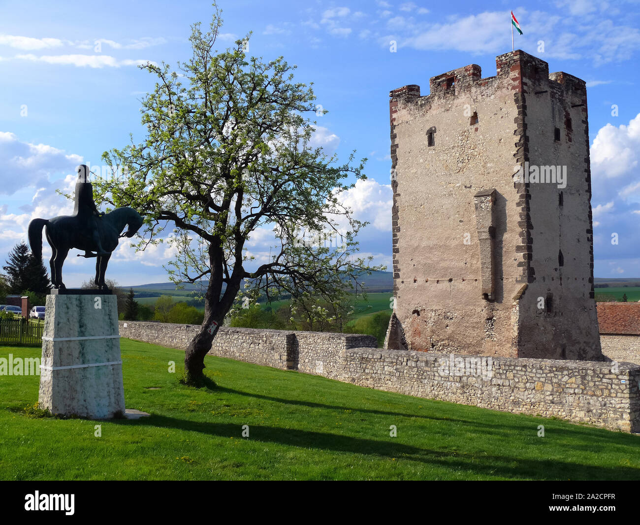 Castello Di Kinizsi O Castello Di Nagyvázsony, Nagyvázsony, Contea Di Veszprém, Ungheria, Magyarország, Europa Foto Stock