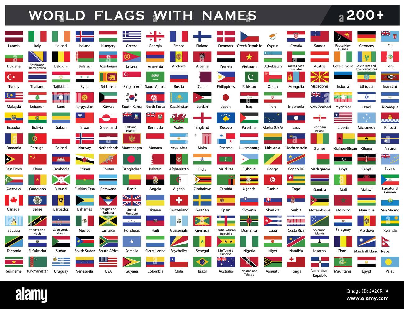 Bandiera del mondo raccolta Foto Stock