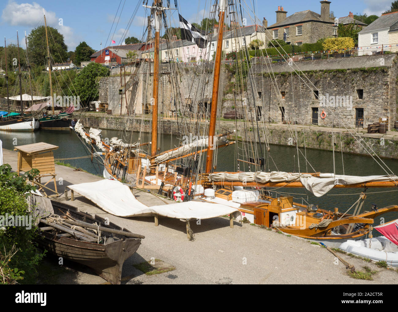 Charlestown Harbour, Cornwall, Regno Unito Foto Stock