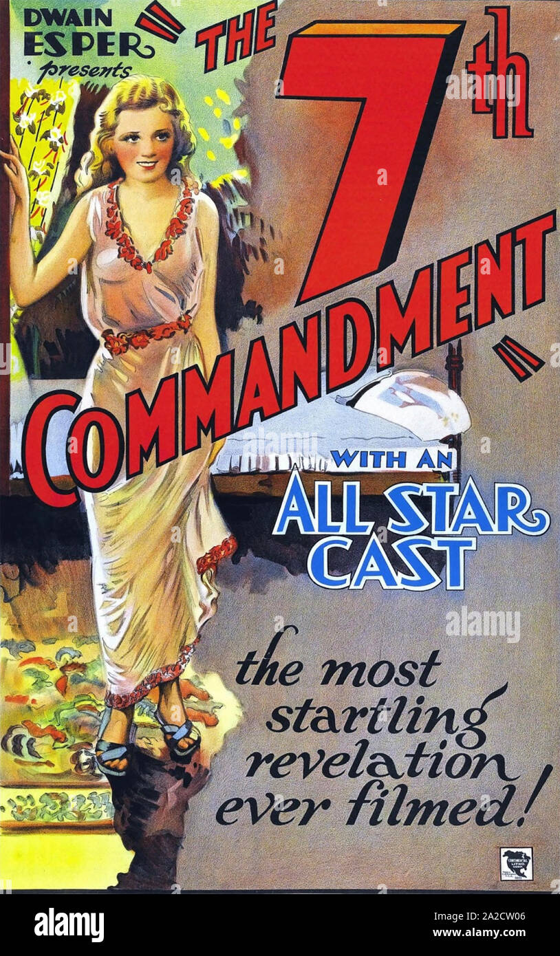 Il settimo comandamento 1932 Roadshow Attrazioni film con Victoria Vinton Foto Stock