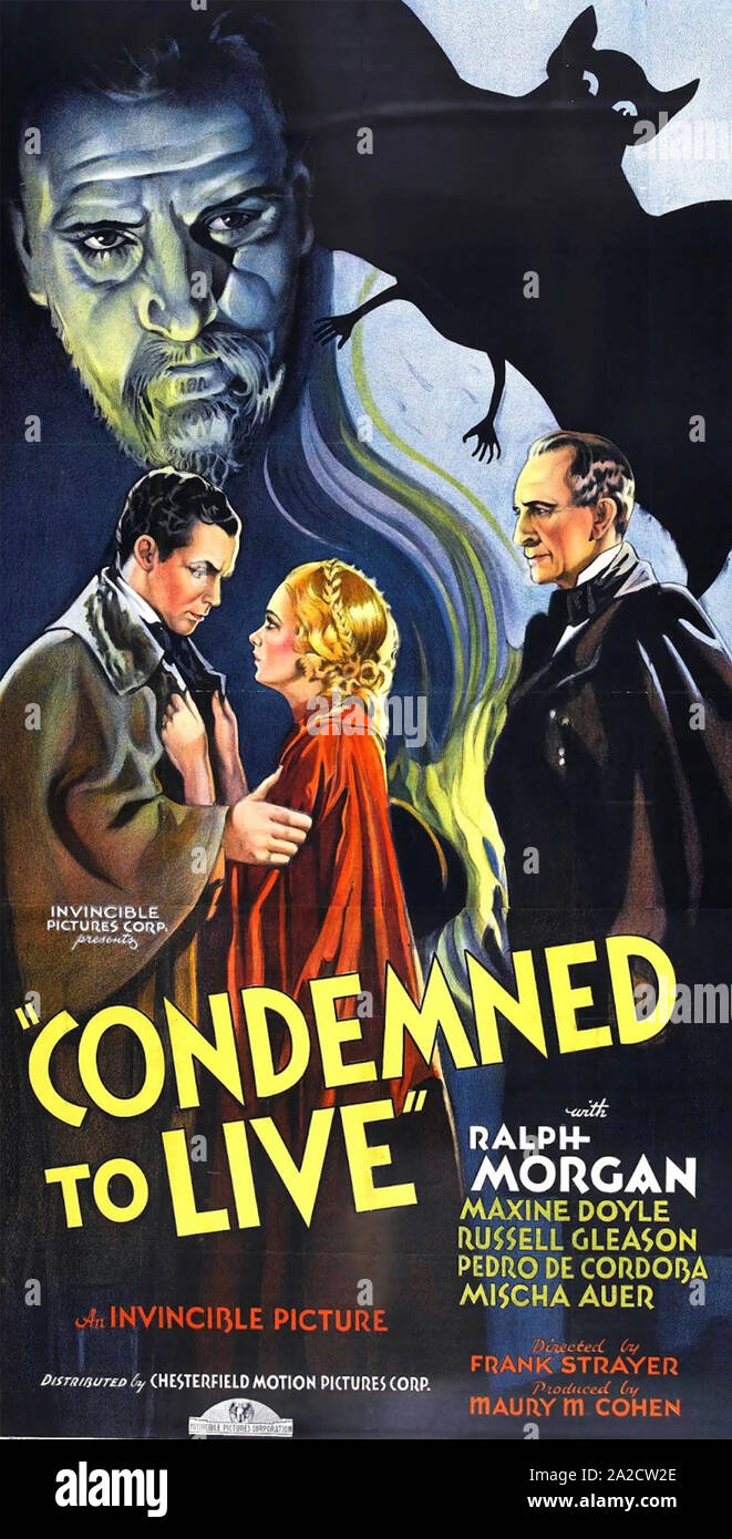 Condannato a vivere 1935 Invincible Pictures film con Ralph Morgan e Maxine Doyle Foto Stock