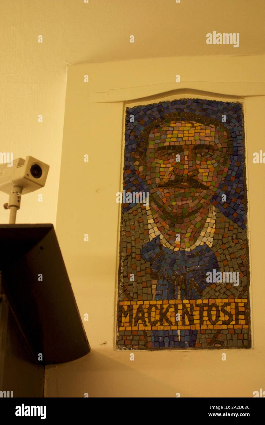 Charles Rennie Mackintosh murale, Glasgow Scuola dell'arte Foto Stock