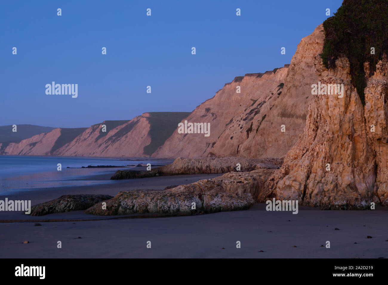 Point Reyes National Seashore al crepuscolo, Iverness, CALIFORNIA, STATI UNITI D'AMERICA Foto Stock