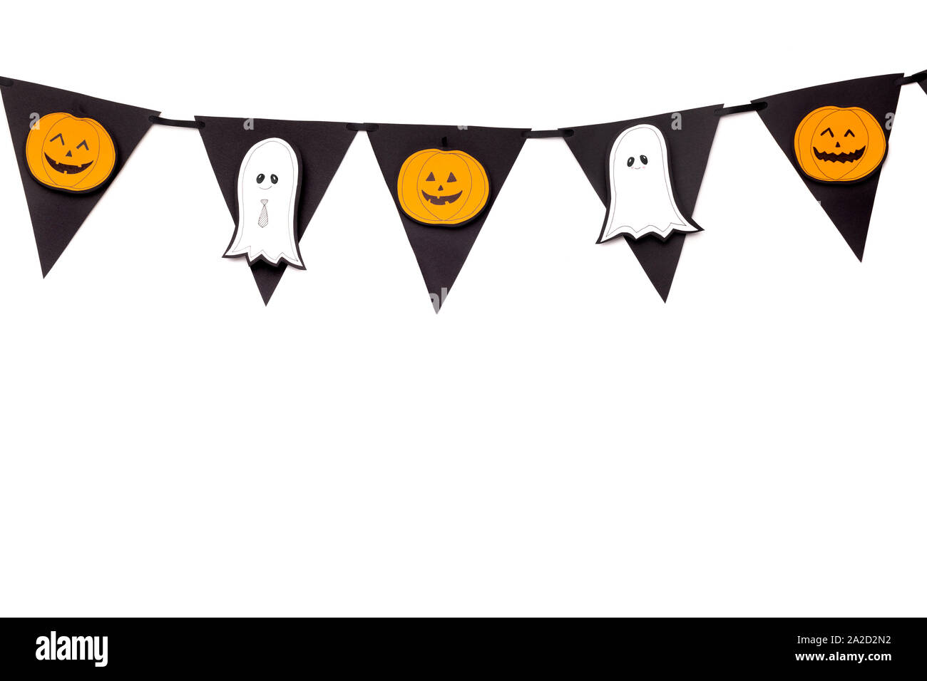 Halloween ghirlanda creative con zucche e fantasmi Foto Stock