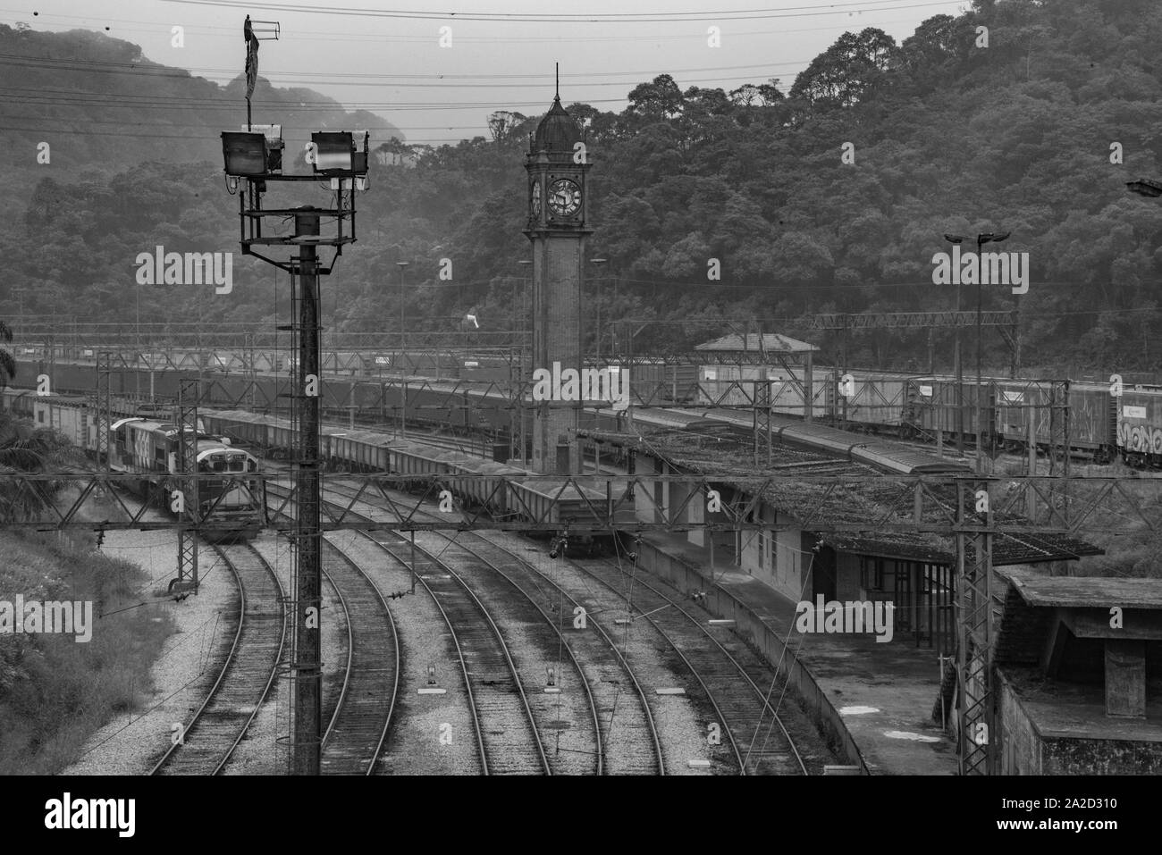 Le ferrovie di Paranapiacaba, abbandonato il villaggio britannico in Brasile Foto Stock