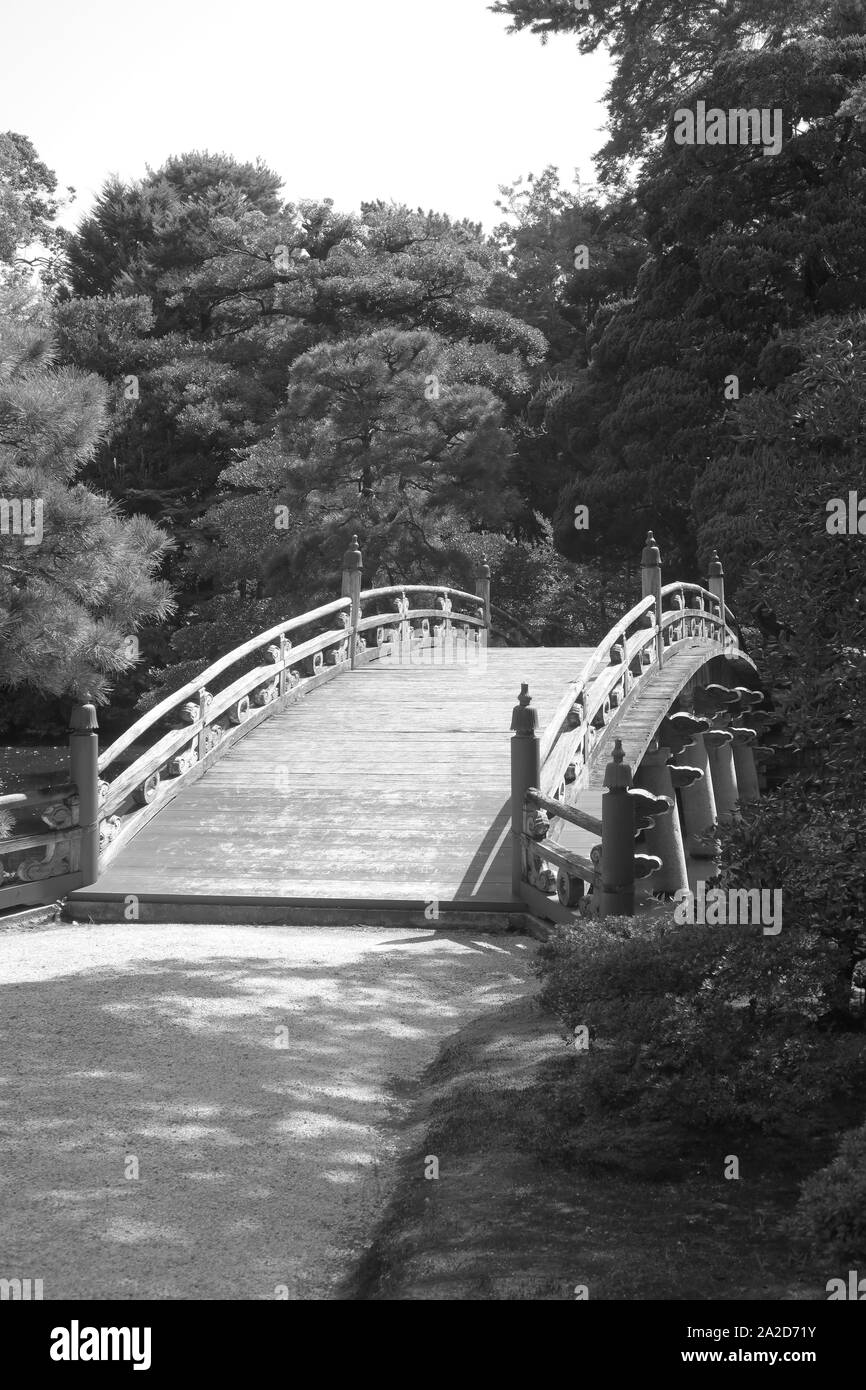 - Kyoto 京都 - Giardino al Palazzo Imperiale di Kyoto (京都御所) Kyōto-gosho Foto Stock