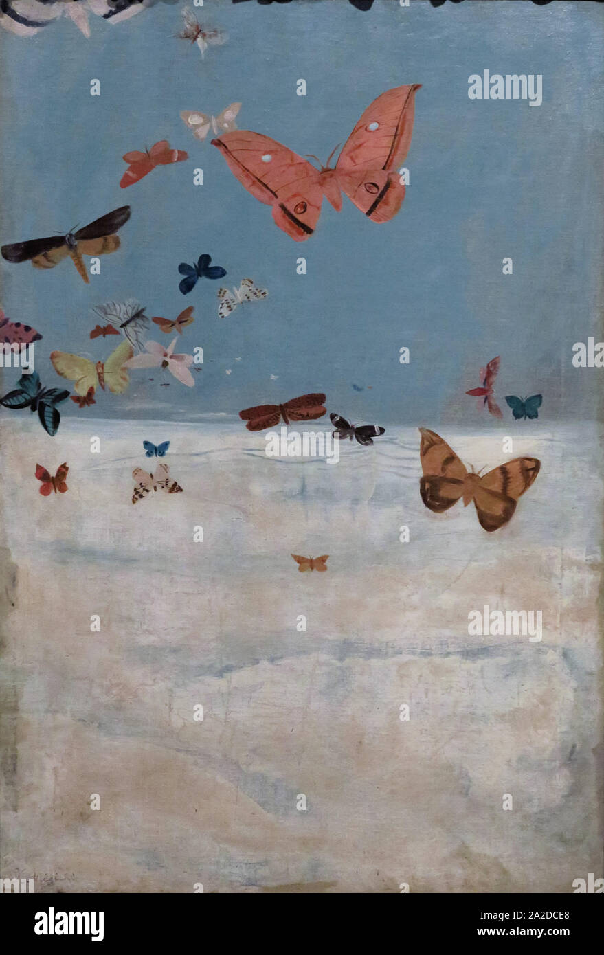 Kōtarō Migishi (三岸好太郎) - 日本語: 雲の上を飛ぶ蝶 - farfalle volare al di sopra delle nuvole - Museo Nazionale di Arte Moderna di Tokyo Foto Stock