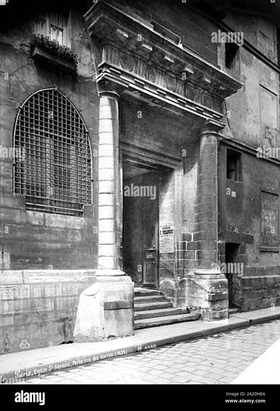 Eglise Saint-Gervais-Saint-Protais - Facciata sur la rue des Barres Porte - Paris 04 - Médiathèque de l'architecture et du patrimoine - Foto Stock