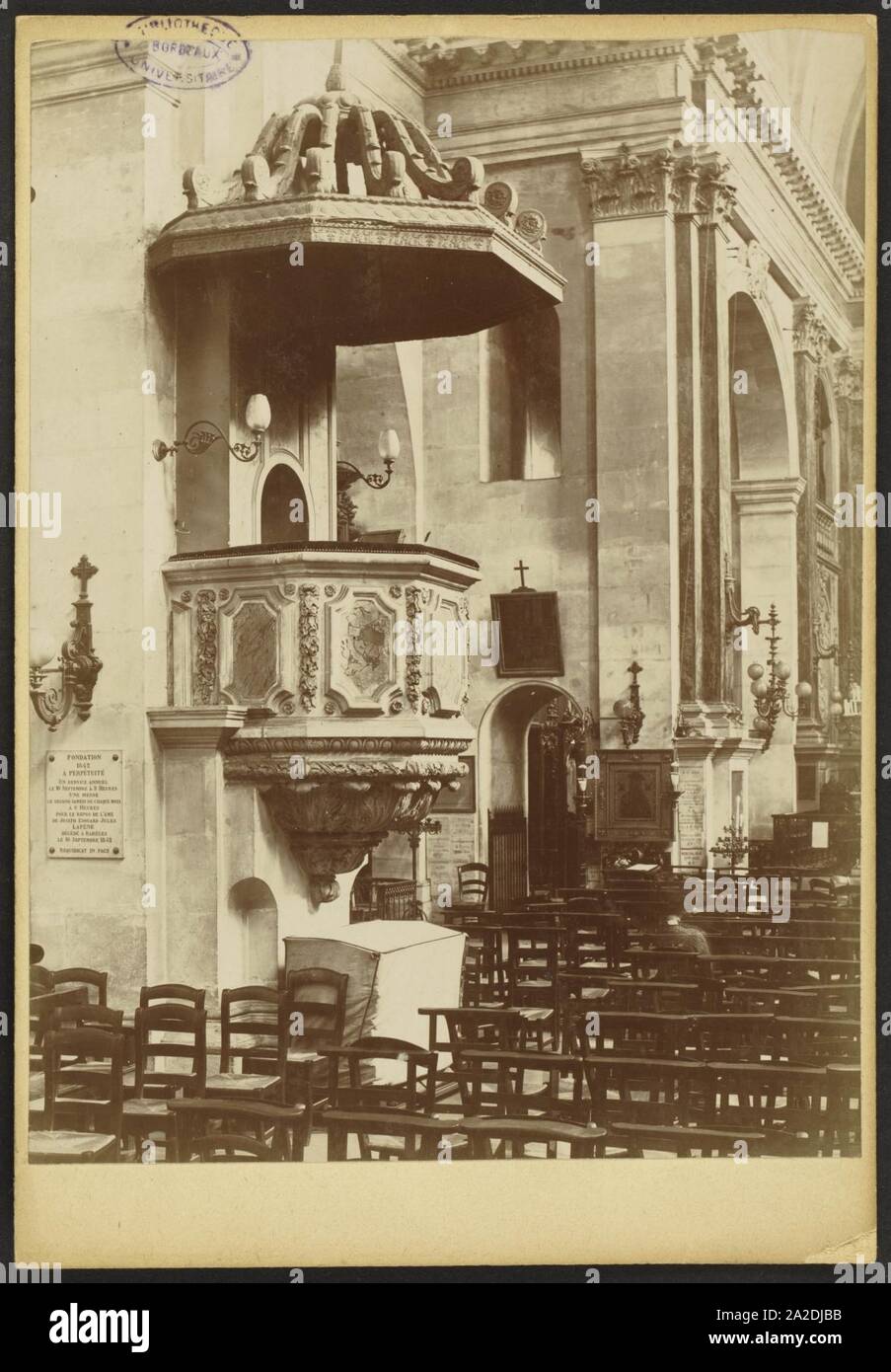 Eglise Saint-Paul-Saint-François-Xavier de Bordeaux - J-Un Brutails - Université Bordeaux Montaigne - 0492. Foto Stock