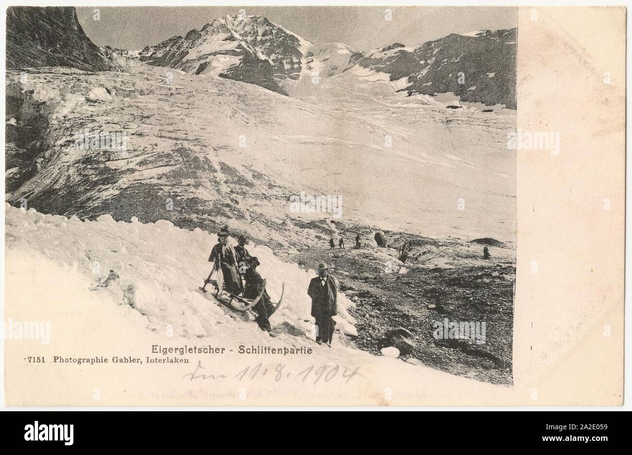 Eigergletscher-Schlittenpartie. Foto Stock