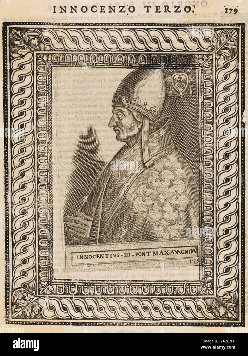 Papa Innocenzo III (c) 1160-1216 Foto Stock