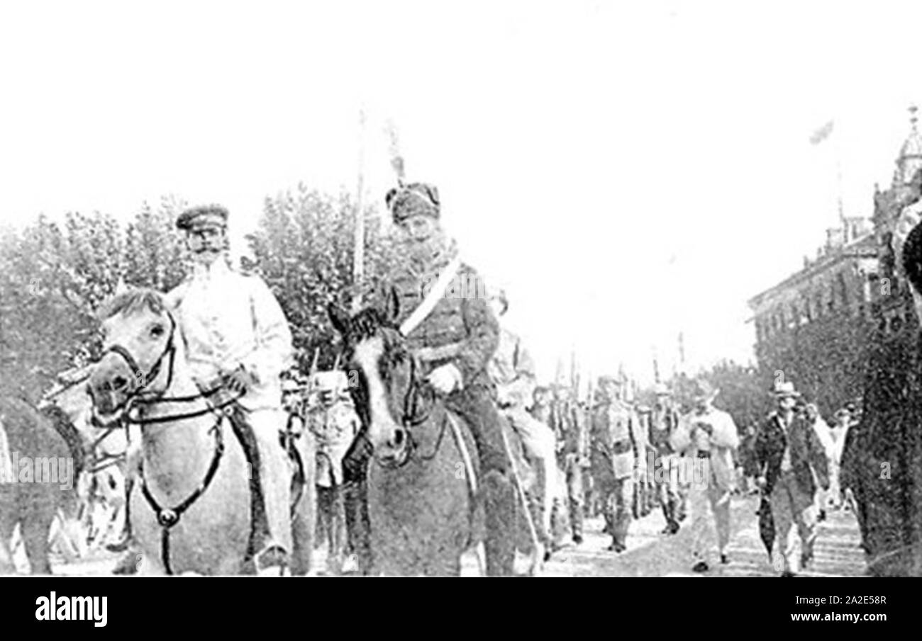 Einzug der deutschen Truppen in Shanghai am 6. Settembre 1900 5. Foto Stock