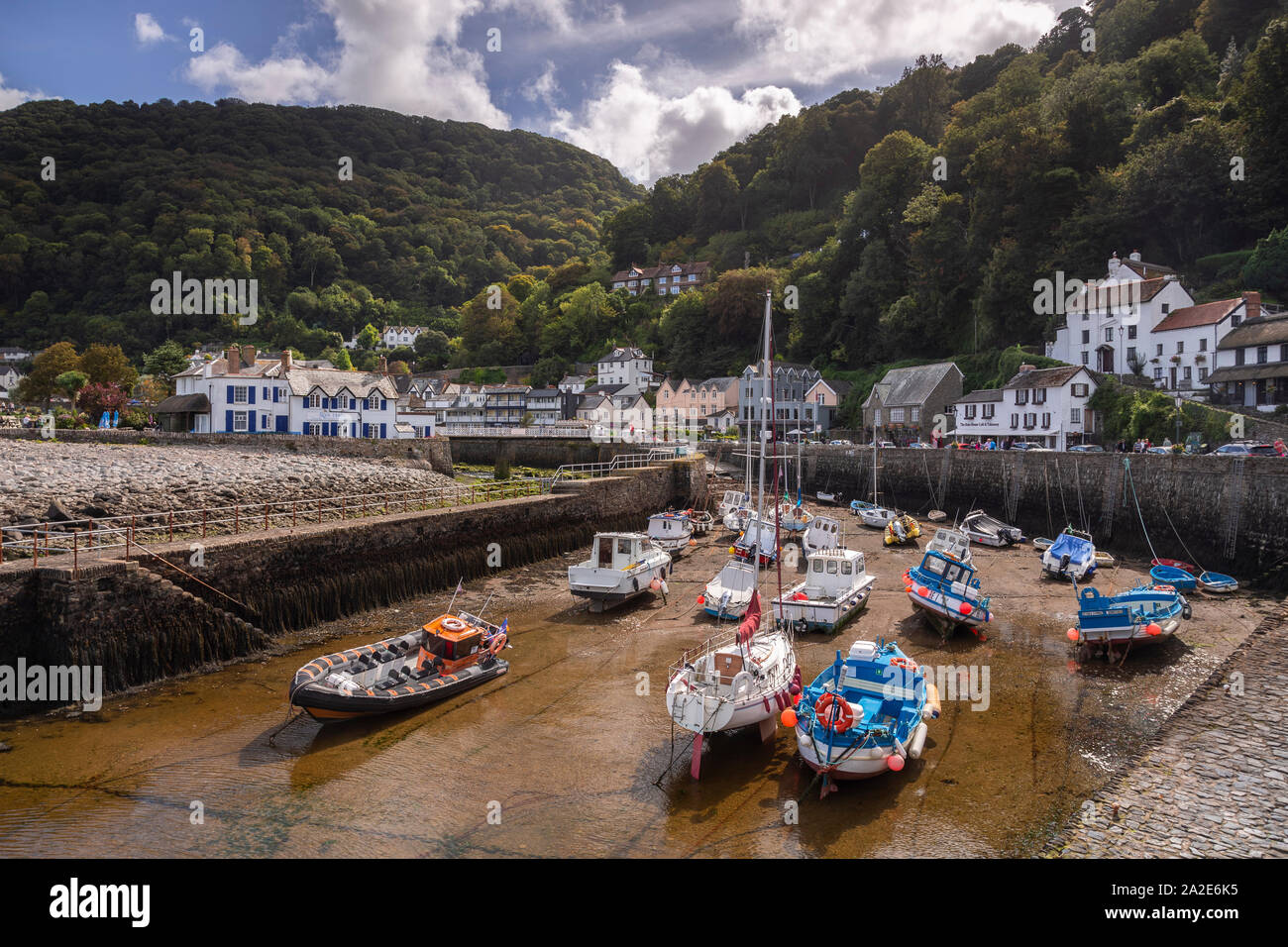 Porto di Lynmouth sulla North Devon Coast Foto Stock