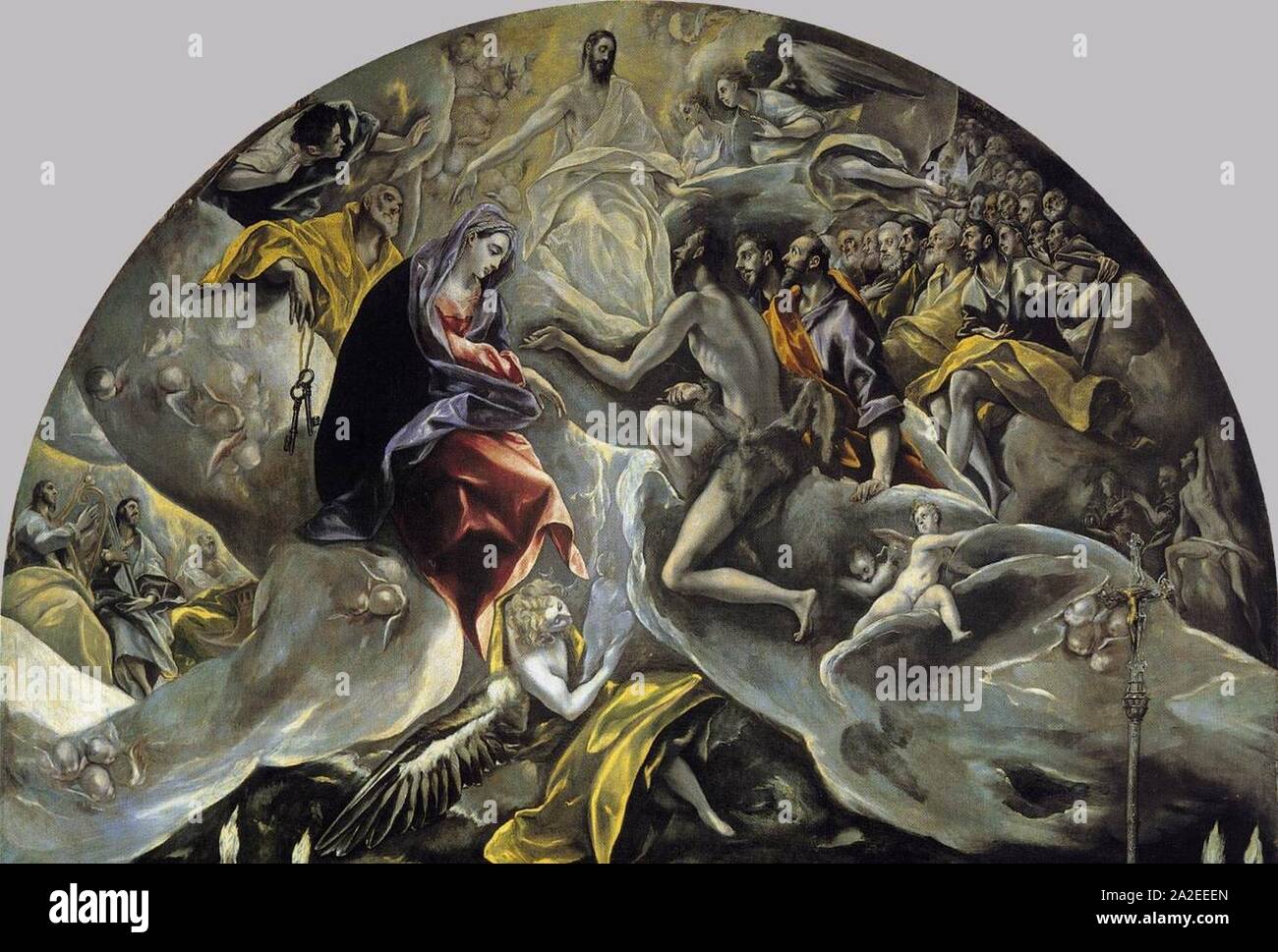 El Greco - la sepoltura del Conte di Orgaz (dettaglio) Foto Stock