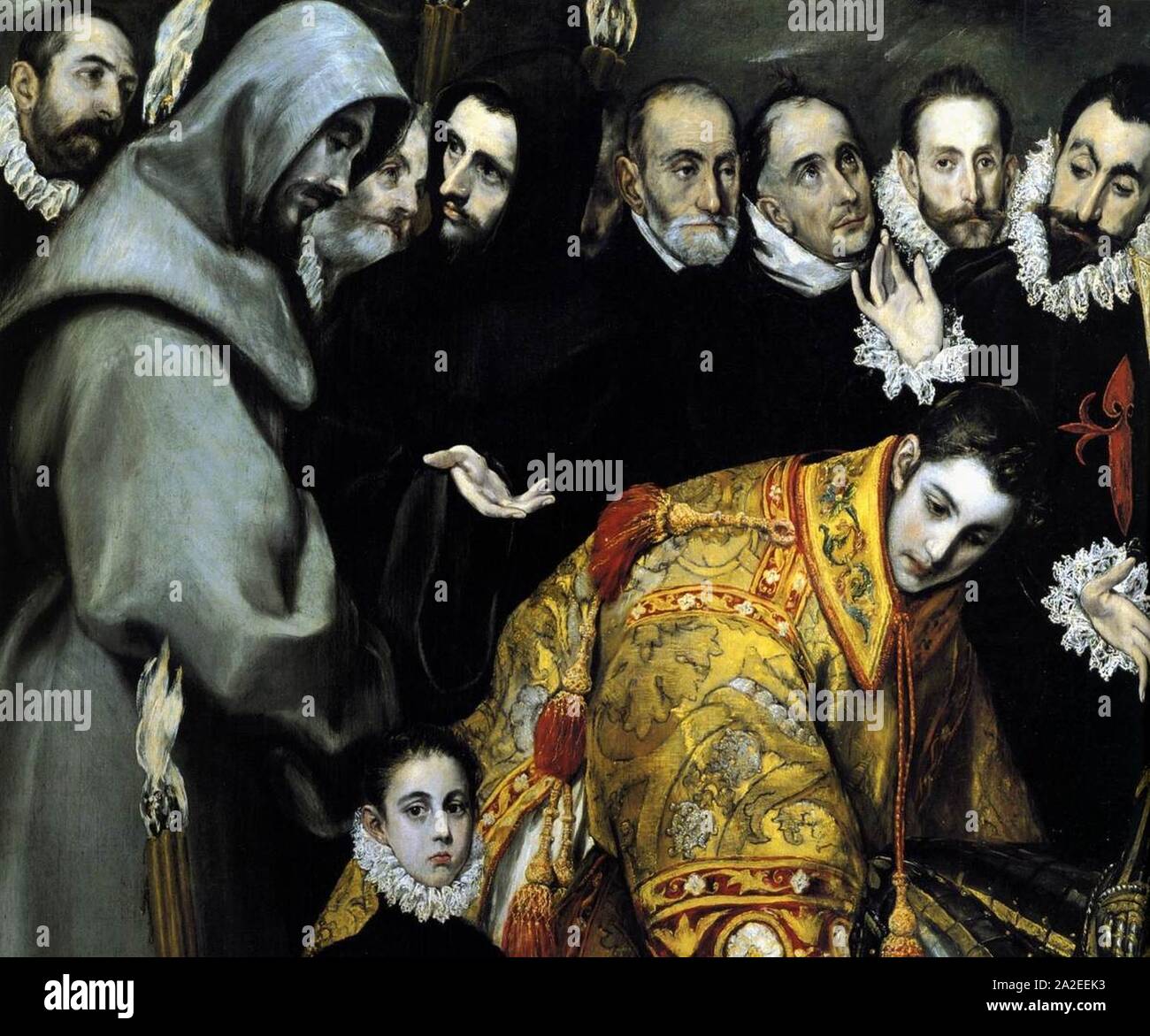 El Greco - la sepoltura del Conte di Orgaz (dettaglio) Foto Stock