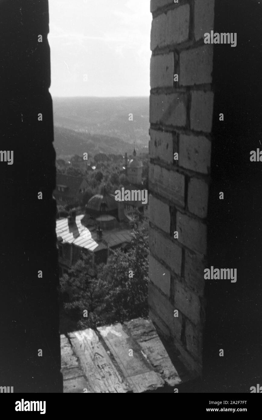Blick über Stuttgart, Deutschland 1930er Jahre. Vista su Stoccarda, Germania 1930s. Foto Stock