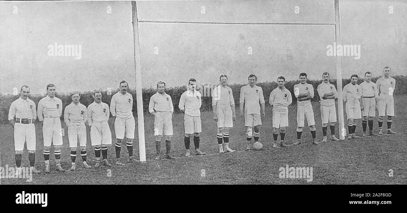 Inghilterra di rugby 1905. Foto Stock