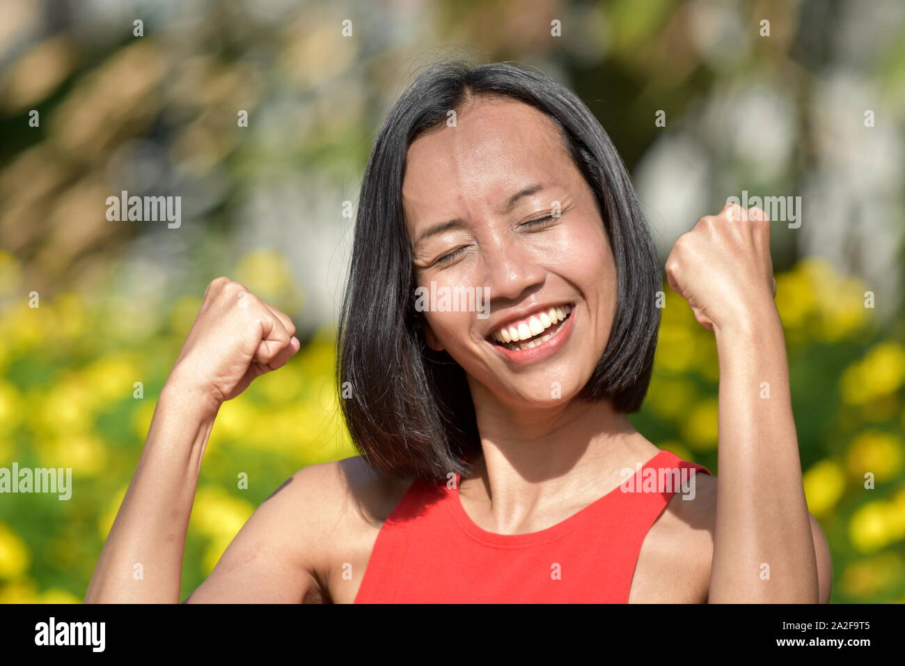 Con successo una bella donna Filipina Foto Stock