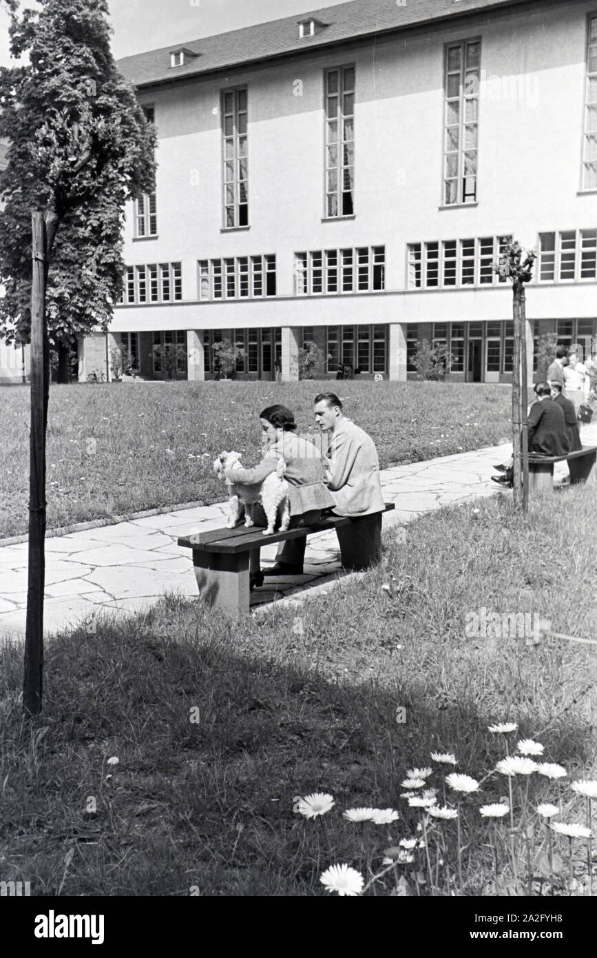 Ein Ausflug zur Ruprecht-Karls-Universität di Heidelberg, Deutsches Reich 1930er Jahre. Un'escursione alla Ruprecht Karls University in Heidelberg; Germania 1930s. Foto Stock
