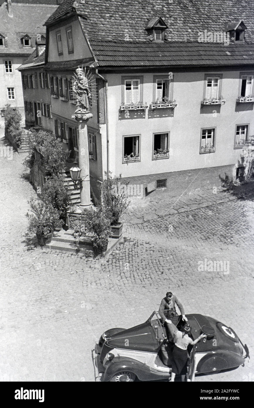 Ein Ausflug nach Amorbach, Deutsches Reich 1930er Jahre. Una escursione a Amorbach, Germania 1930s. Foto Stock