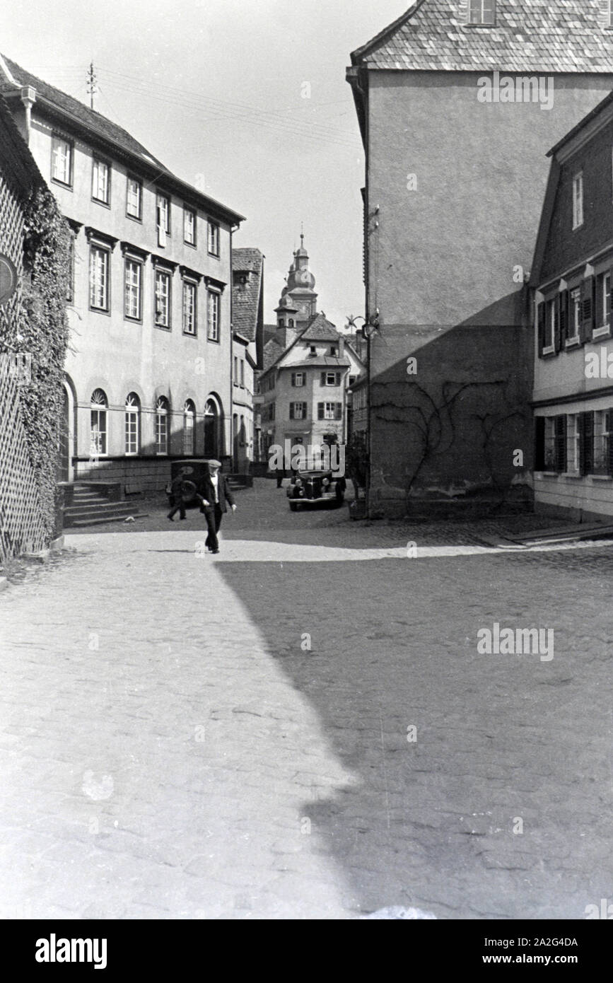 Ein Ausflug nach Amorbach, Deutsches Reich 1930er Jahre. Un viaggio ad Amorbach, Germania 1930s. Foto Stock