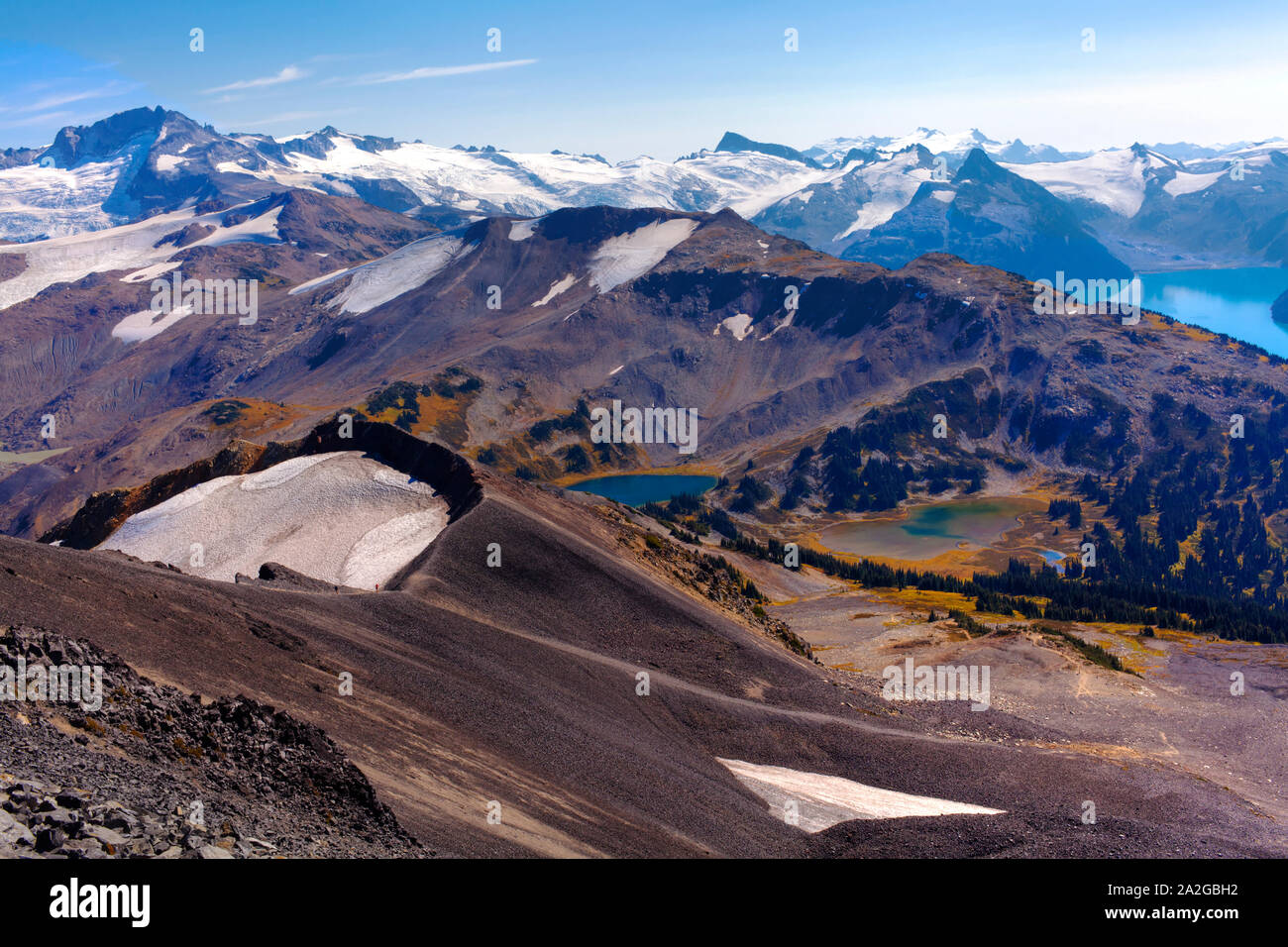 Lago Garabaldi dalla nera Brosmio Foto Stock