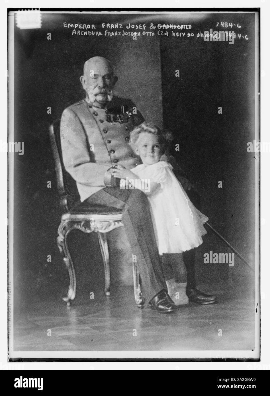 L'imperatore Franz Josef e arciduca Franz Joseph Otto (2d erede al trono) Foto Stock