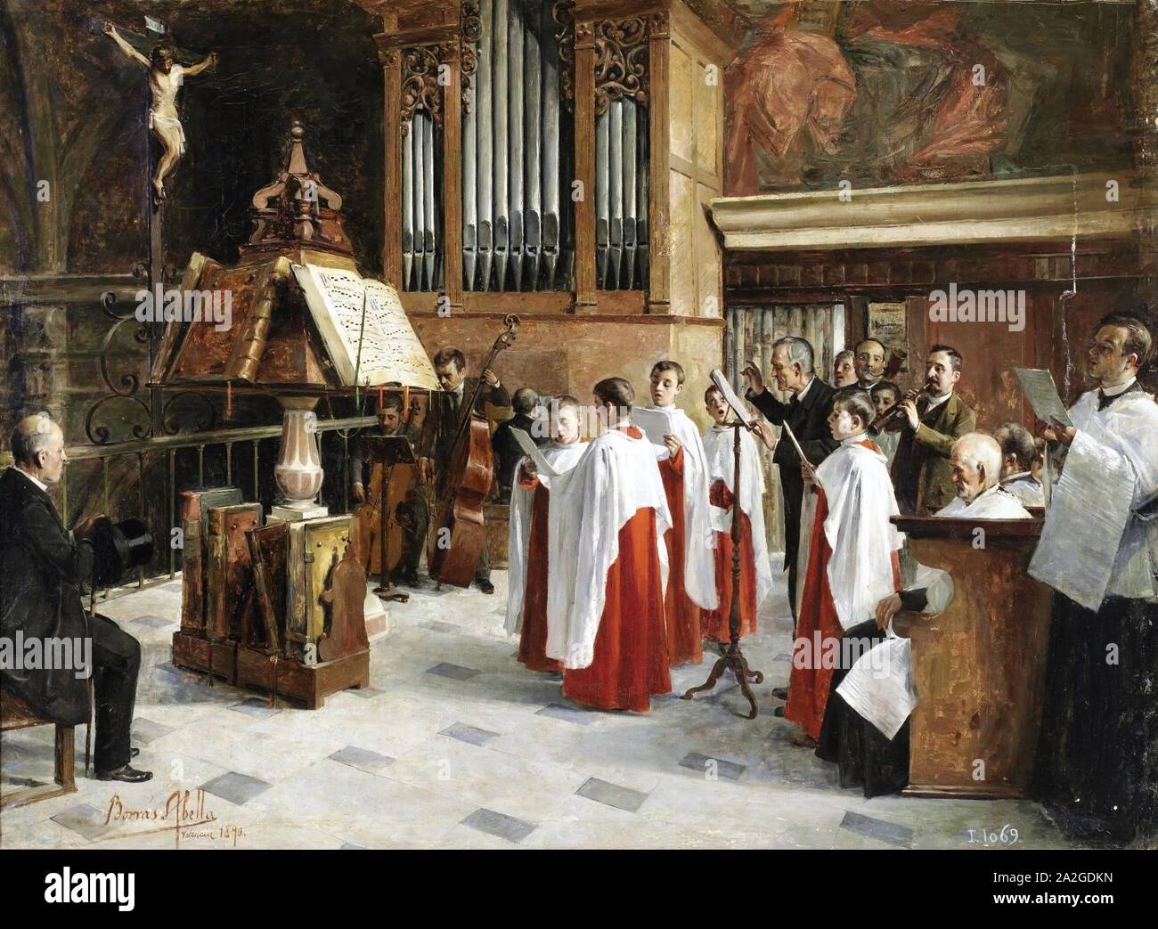 En el coro, de Vicente Borrás y Abella Foto Stock