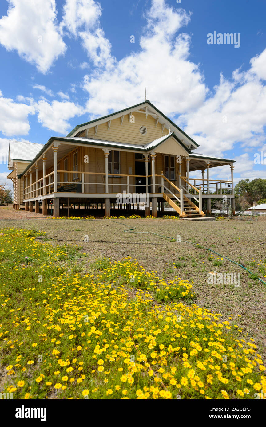 La Corte Casa è un museo parte dell'eredità australiana nel rurale cittadina di Ravenswood, Queensland, QLD, Australia Foto Stock