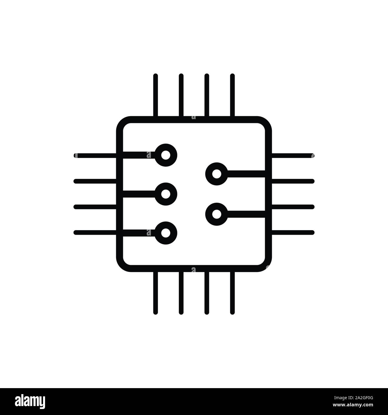 Scheda a circuito stampato, tecnologia icona vettore. Per il vostro web site design, logo, app, UI. Illustrazione Vettoriale Illustrazione Vettoriale