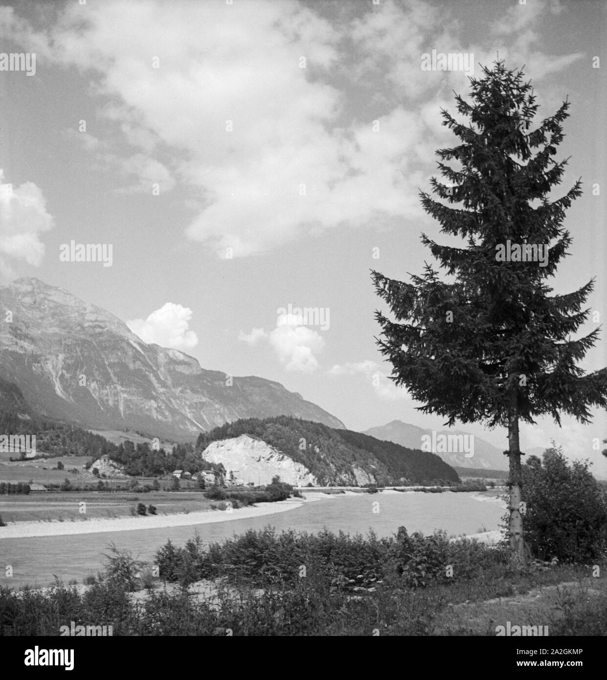 Ein Ausflug ins Unterinntal in Tirolo, Deutsches Reich 1930er Jahre. Un viaggio per la bassa valle dell'Inn in Tirolo, Germania 1930s. Foto Stock
