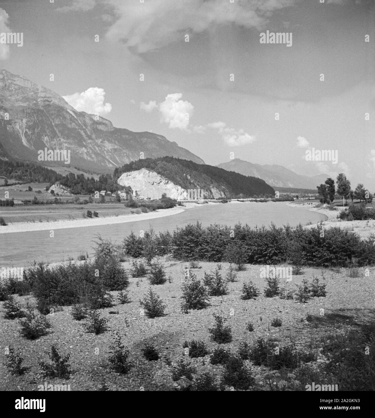 Ein Ausflug ins Unterinntal in Tirolo, Deutsches Reich 1930er Jahre. Un viaggio per la bassa valle dell'Inn in Tirolo, Germania 1930s. Foto Stock
