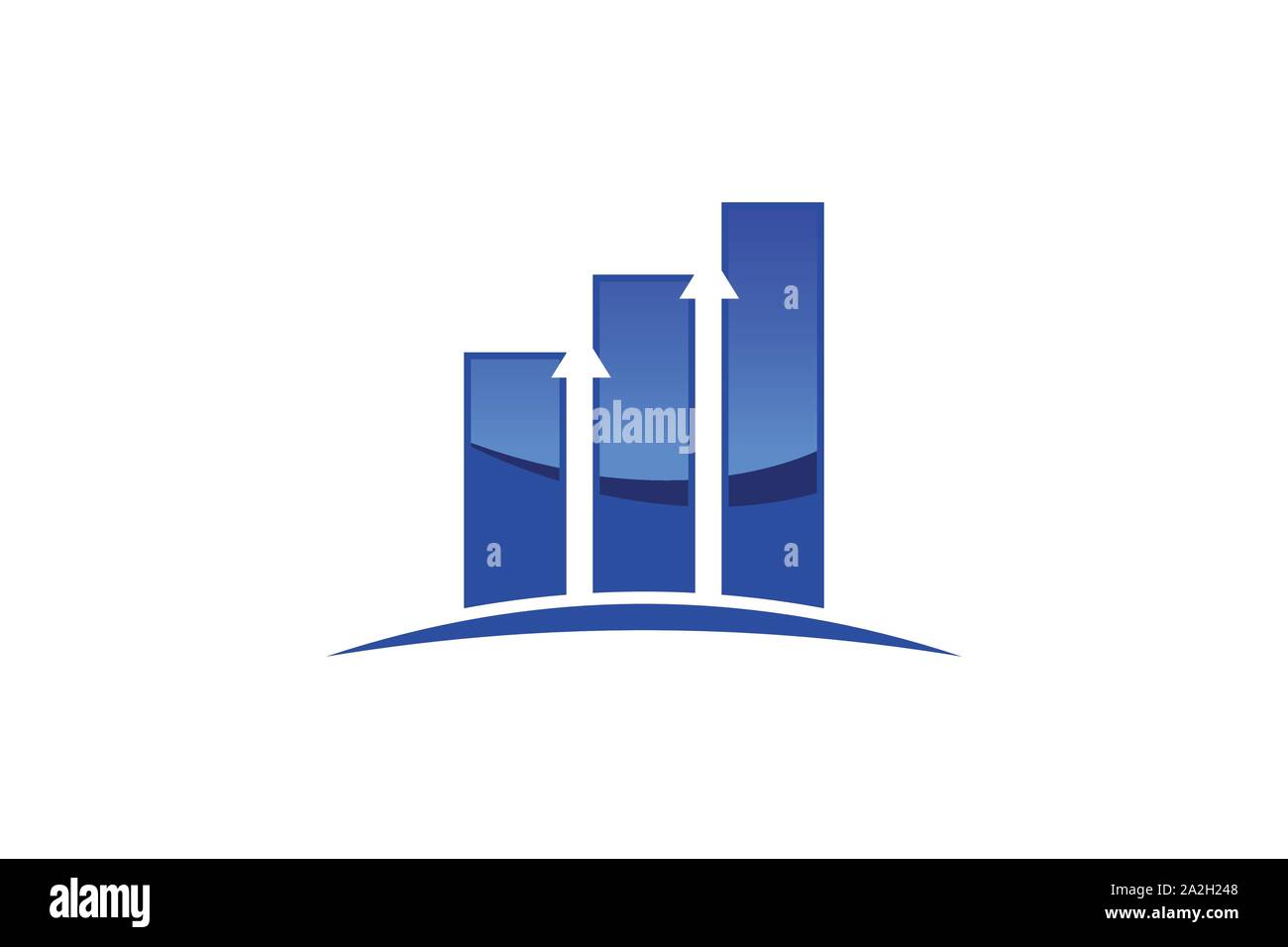 La contabilità finanziaria Logo, i consulenti finanziari Logo Design Modello icona Vettore, finanza moderna logo aziendale, finanziario Stock Exchange Market Illustrazione Vettoriale