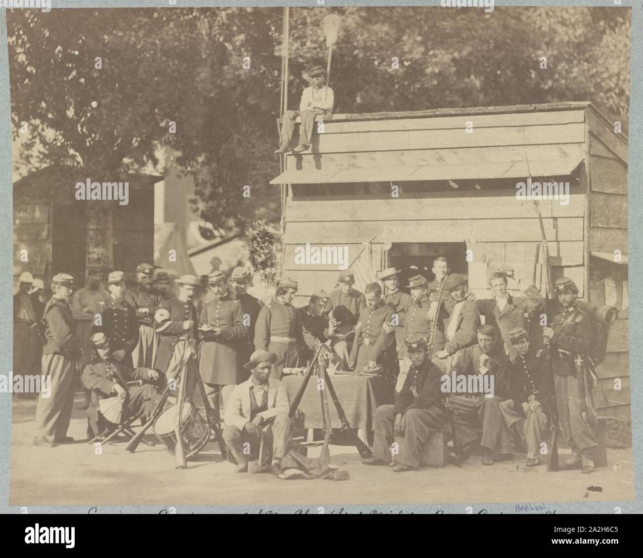 Engineer Company, XII New York Stato milizia, Camp Anderson, 1861 Foto Stock
